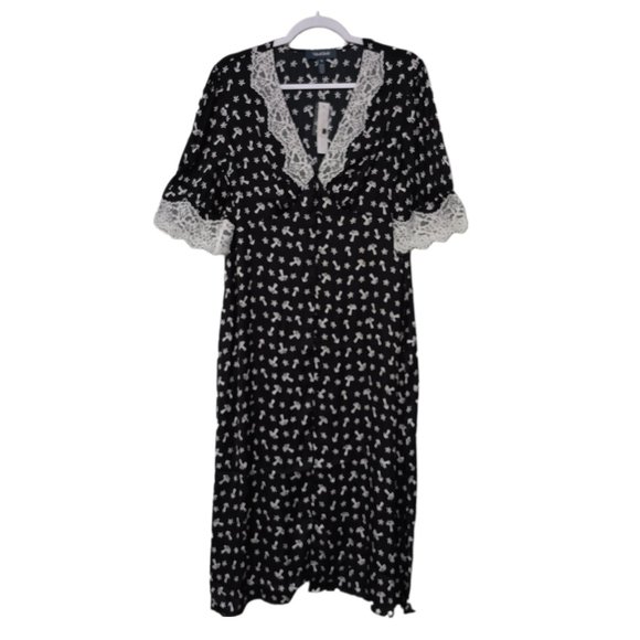 Modcloth Mushrooom Midi Dress Size 16W Leisure Meets Luxury Retro NEW - Picture 4 of 12